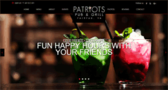 Desktop Screenshot of patriotspubandgrill.com