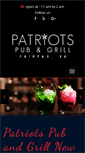 Mobile Screenshot of patriotspubandgrill.com